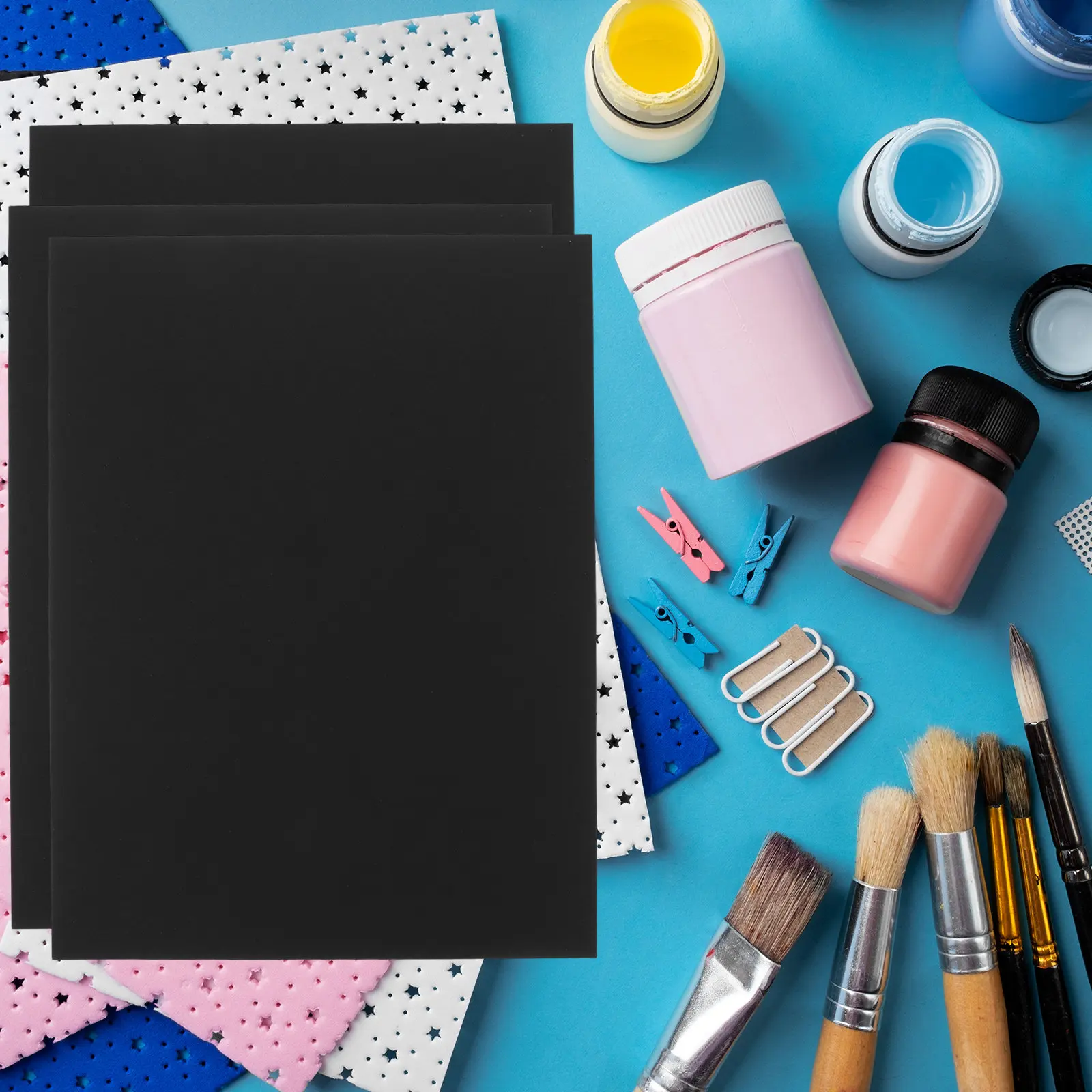 70Pcs Black Cardstock Paper 8.5x11 180Gsm Matte Thick Cardstock for Printing DIY Invitations Greeting Cards Scrapbooking Crafts