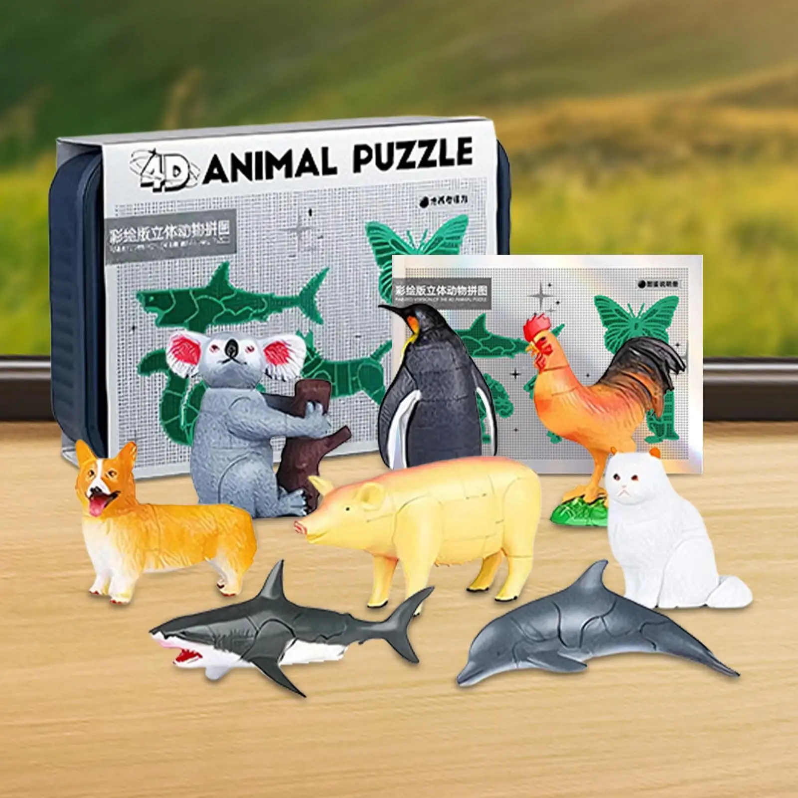 3D Animal Puzzles For Kids 3D Realistic Models DIY Game Educational Animal Puzzle For Boy Christmas Birthday Classroom Easter