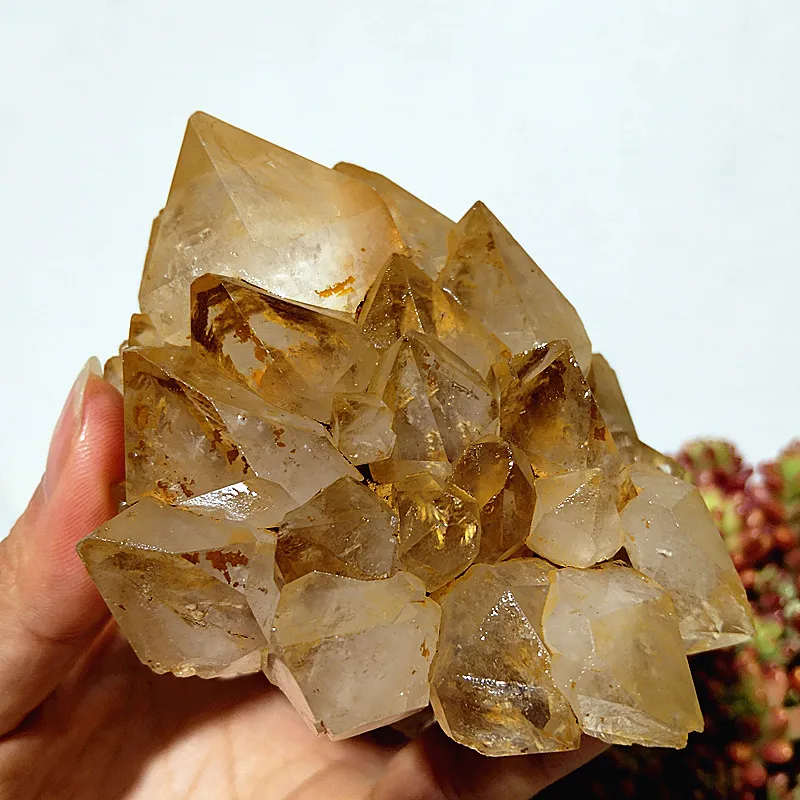 Natural Yellow Mud Sparkling Clusters Raw Stone Mineral Specimen Room Decor Rare Crystals Gemstones Powerful Energy Chakra