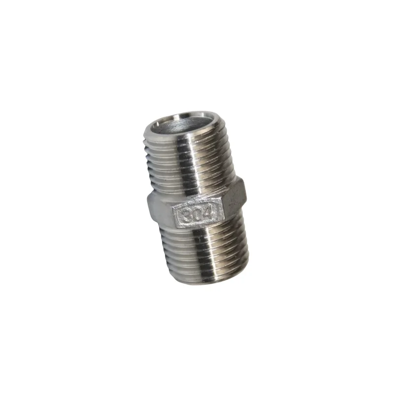 304 Stainless Steel Pair Wire External Wire Direct Internal Connection Water Pipe Fittings Straight Short Connection DN6-DN100