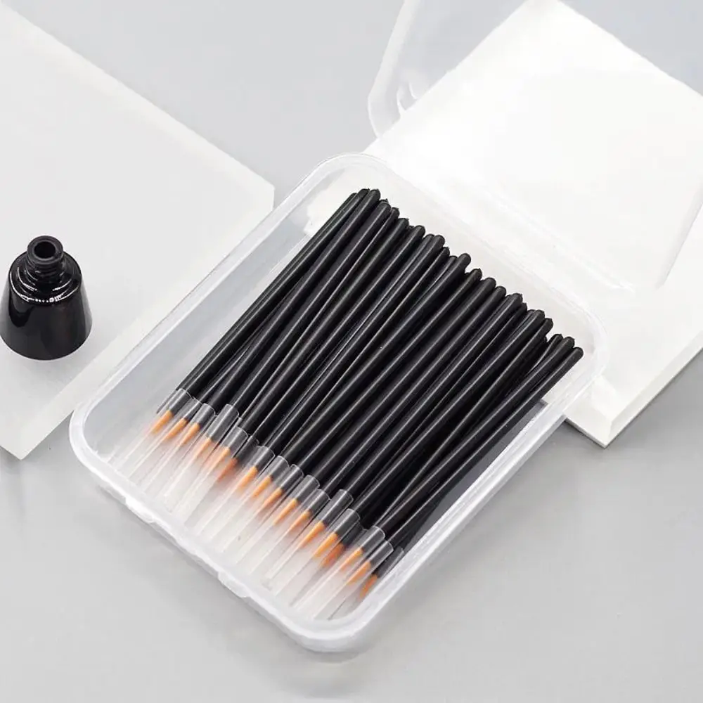 50/100 pezzi micro pennello per eyeliner usa e getta pennello per contorno labbra individuale di precisione bellezza professionale super fine