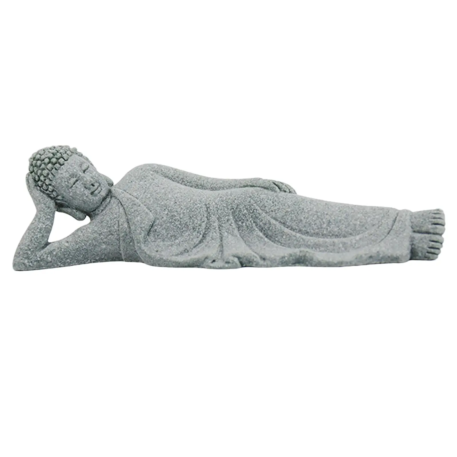 Sandstone Sculpture Meditating Figurines Yoga Studio Sleeping Buddha Statue