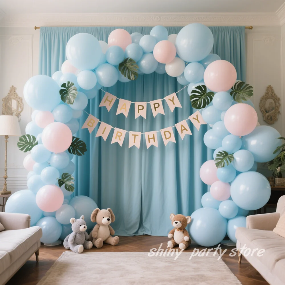 

White Blue Latex Macaroon Balloon Kids Birthday Wedding Balloons Party Wedding Decoration Sweet Colorful Air Ball Arch Baloons