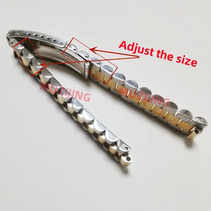 Bracciale con cinturino per orologio con estremità curva universale presidenziale vintage in acciaio inossidabile 18mm 20mm 22mm adatto per orologio RLX SKX