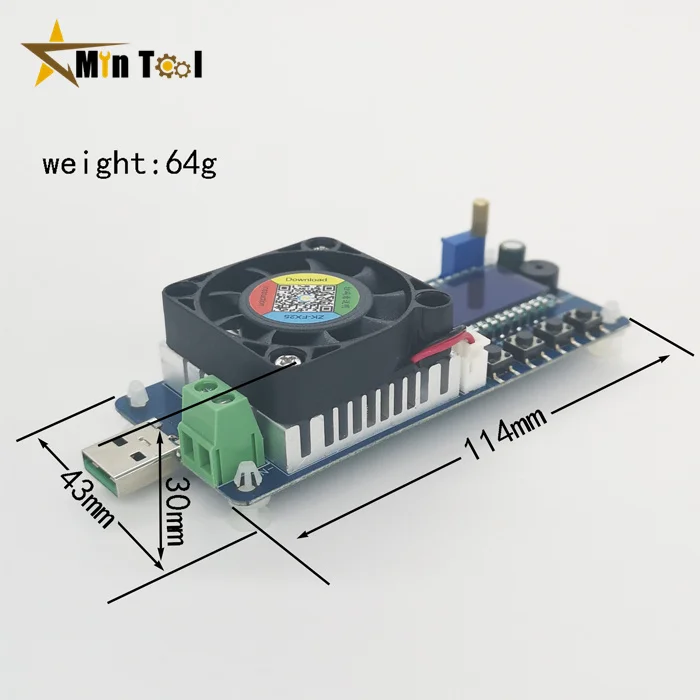 25W 35W 4A/5A Electronic Load Current Voltage Power Battery Capacity Tester USB Protection LCD HD Display Adjustable Resistance