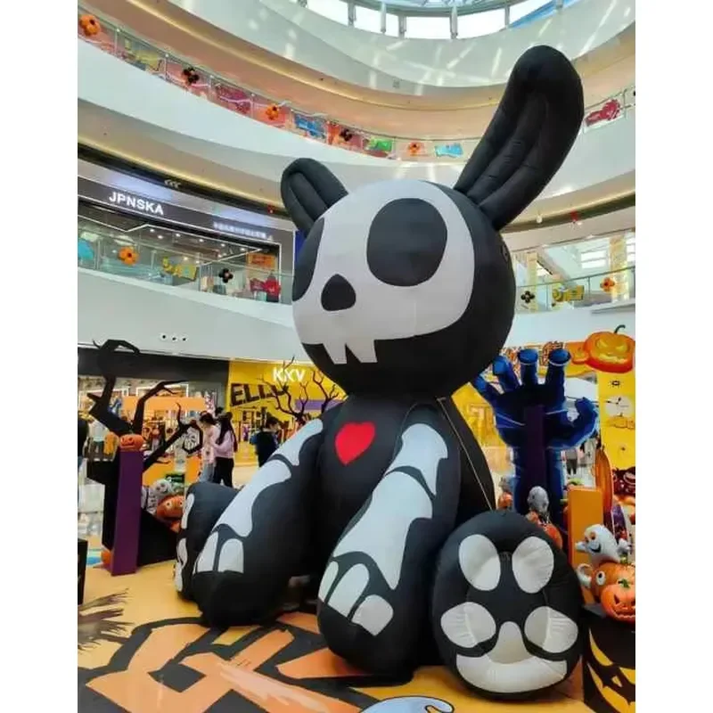 Crazy Holiday Party Large Ghost Inflatable Skeleton Rabbit for Halloween Stage Decoration