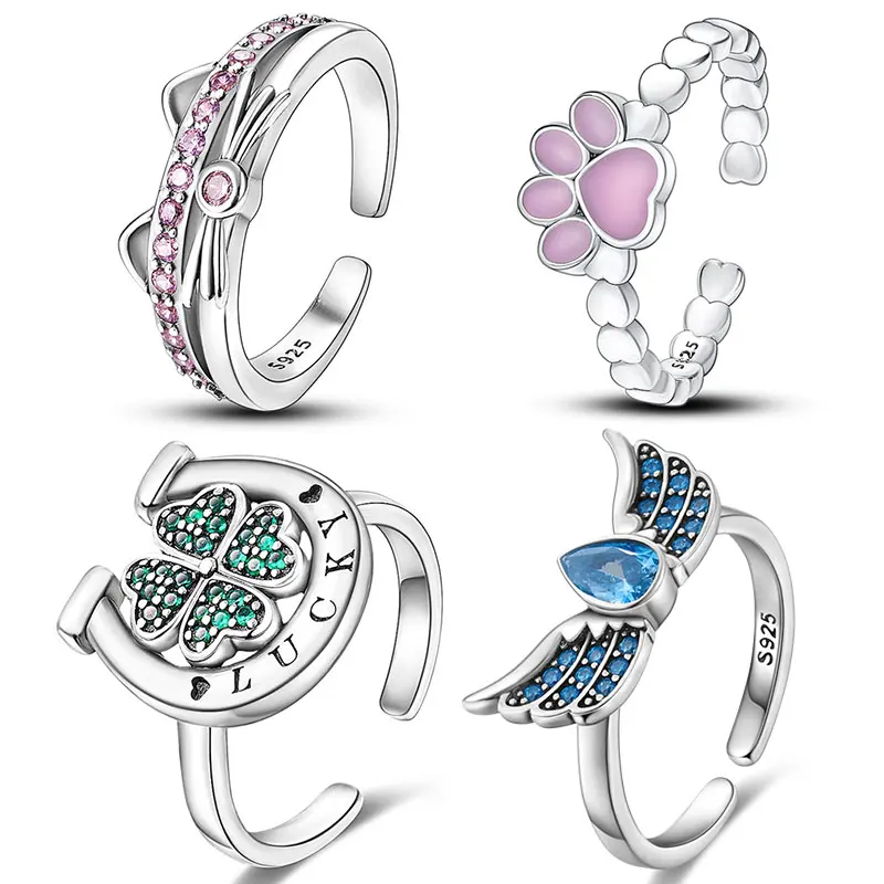 Женские кольца из серебра