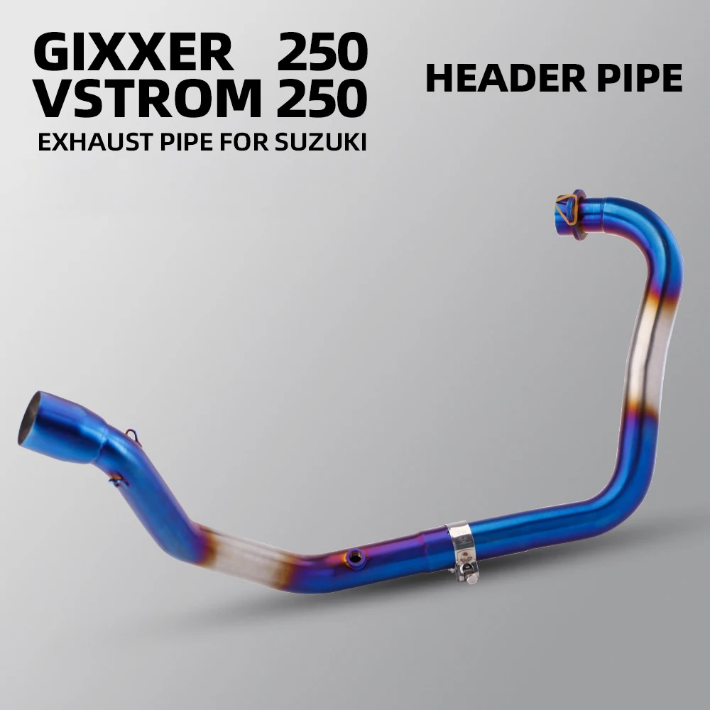 

Motorcycle Exhaust Front Pipe 51mm Escape System Header Tube Slip On For SUZUKI GIXXER250 VSTROM250 GIXXER V STROM Vstrom 250