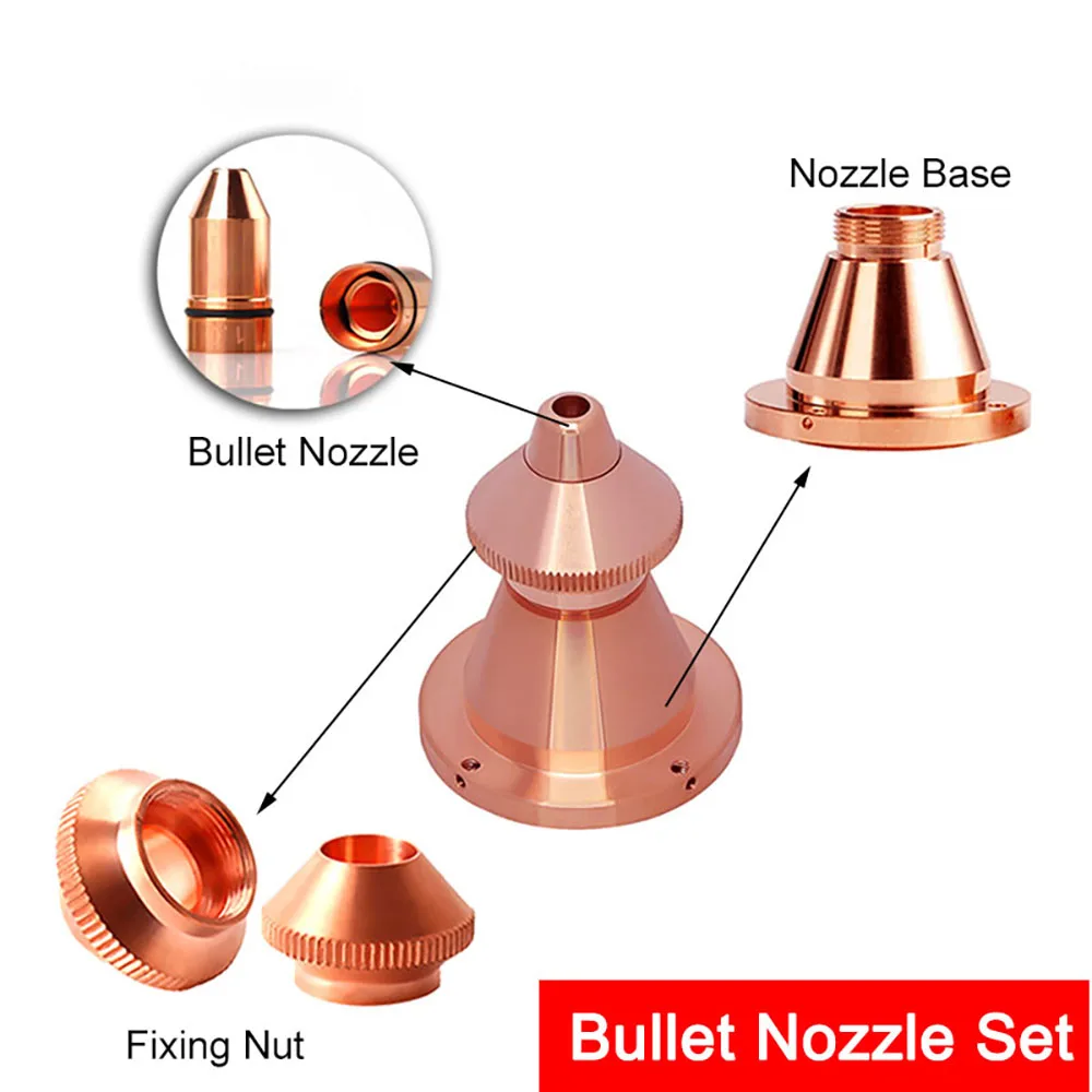 فوهة ليزر رصاصة مع قاعدة صامولة عيار 0.8 - 4.0 لآلة القطع بليزر الألياف DNE CINCINNATI Lasermech