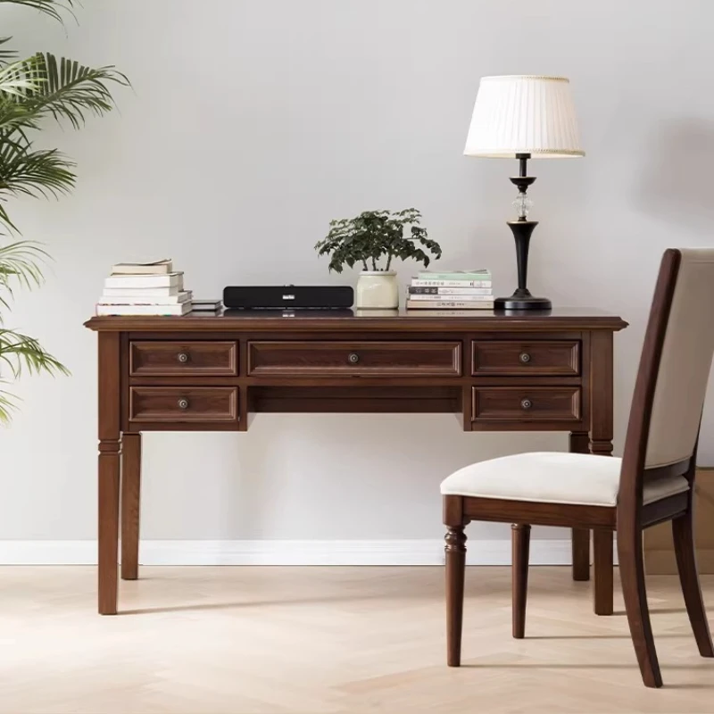 Wooden Villa Office Desks American Style Homestay Advanced Minimalist Hotel Office Desks Modern Furniture Escritorio Ls40bgz