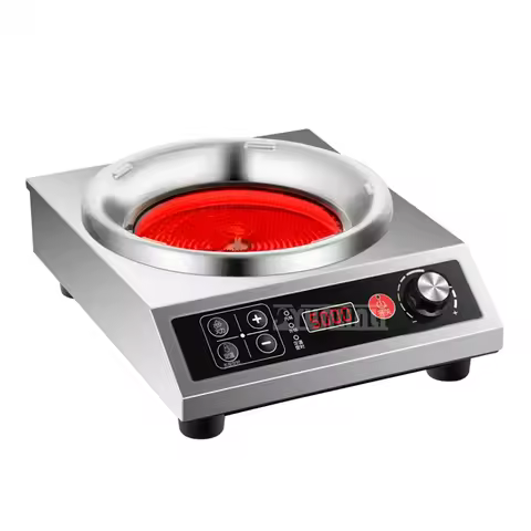 5000W Estufa Eléctrica Cocinar High-power Concave Ceramic Cooker Electric Ceramic Stove Stainless Steel Stir Fry Stove