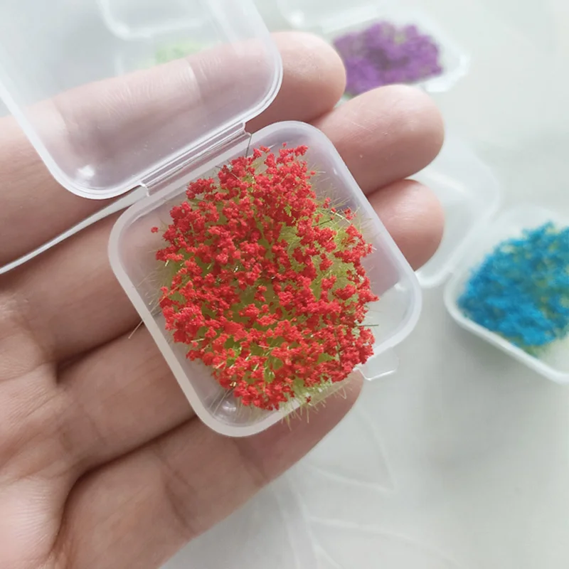 Mixed Color Simulation Flower Cluster Model Kit Diy Building Sand Table/Garden Scene Materials Diorama Accessories 5Pcs/lot