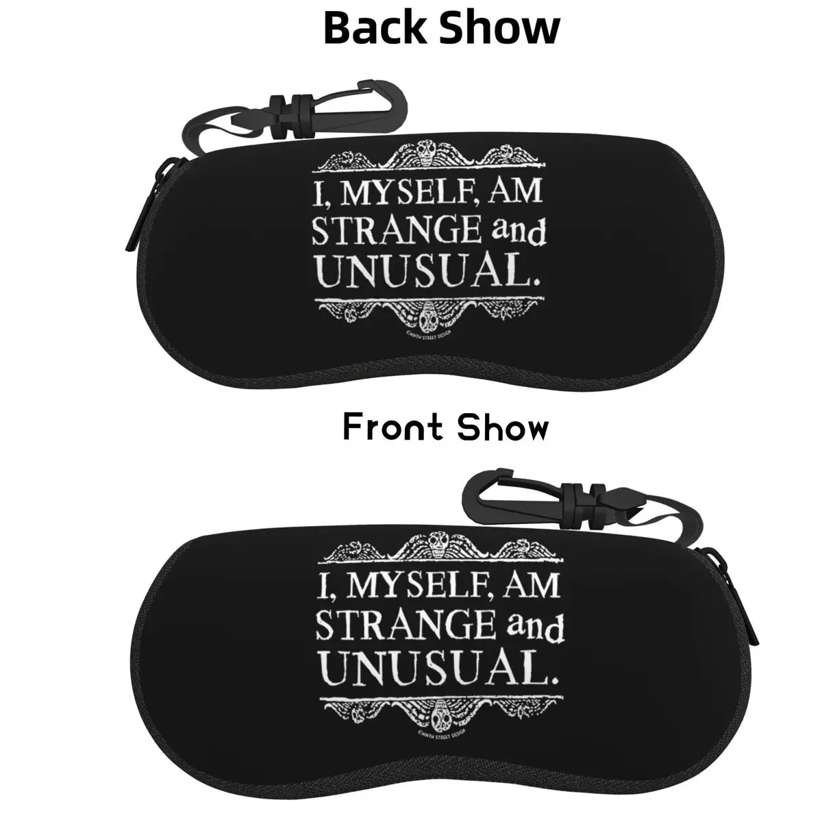 

I, Myself, Am Strange And Unusual. Shell Glasses Case Portable Sunglasses Box Women Men Soft Eyeglass Bag Pouch