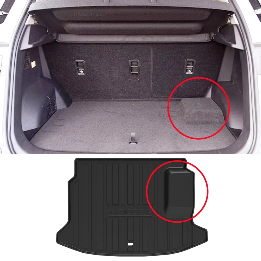 Für 2025 2026 Tiggo 4 tiggo4 pro Cross Hybrid CSH PHEV Fußmatten Kofferraummatte mit Türschwellenschutzleisten TPE Bodenmatte – Detail 2