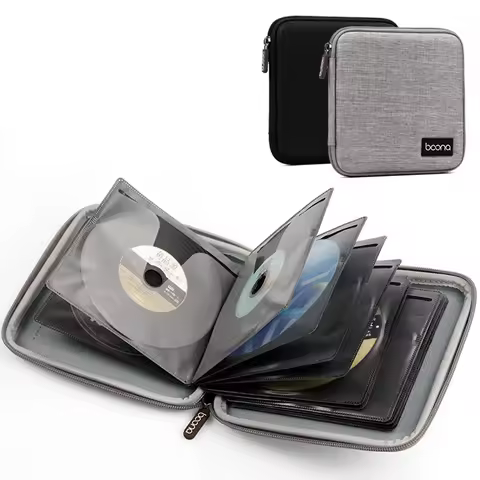 Portable Car Music CD Storage Bag Hard Shell 32 Slots Home DVD Disc Organizer Pouch PS4 Game Disc Storage Bag