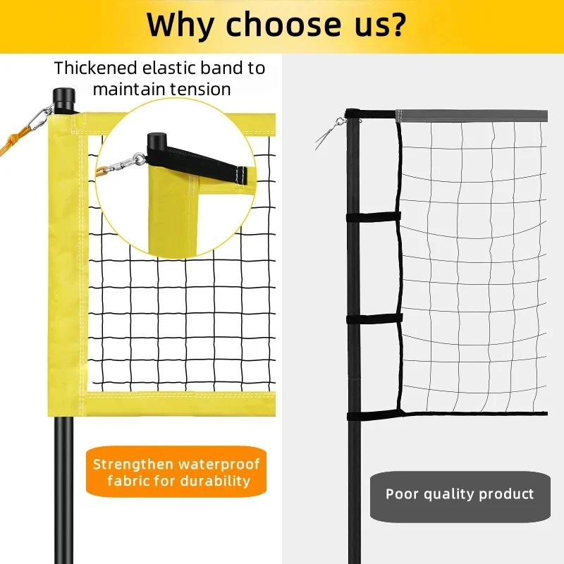 Volleyball net set Portable volleyball net for backyard beach and grass Sports and Entertainment outdoor sports team fitness