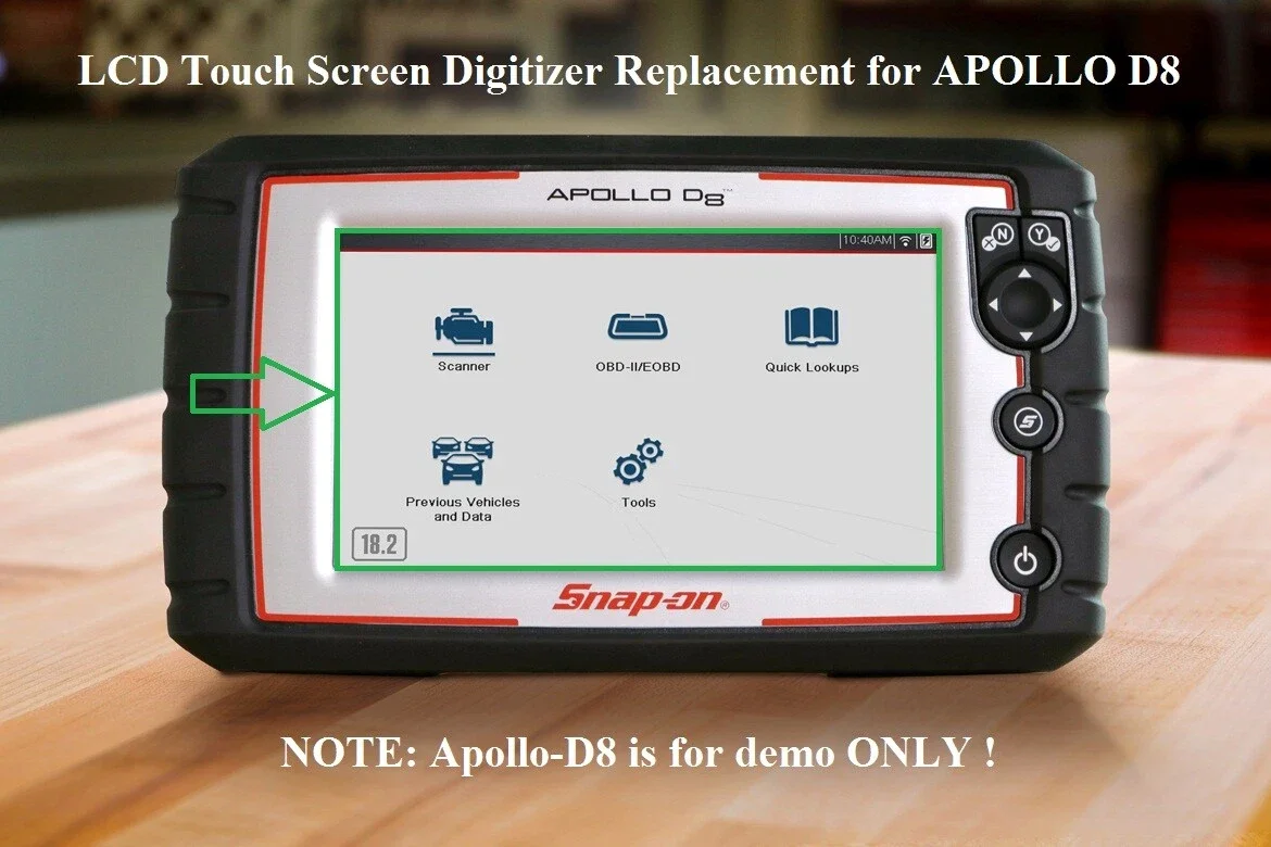 LCD Touch Screen Digitizer Replacement for Snap-on APOLLO D8 EESC333 Scanner