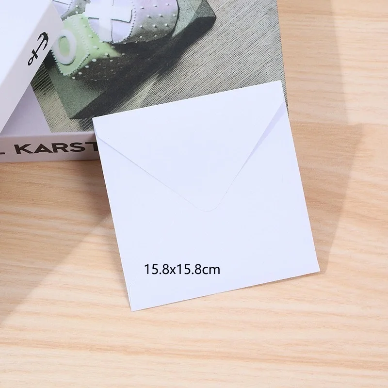 50PCS/LOT 15.8/12.7 /10 Square Kraft Multicolor Ordinary Invitation Paper Decorative Wedding Envelope Wholesale fast shipping