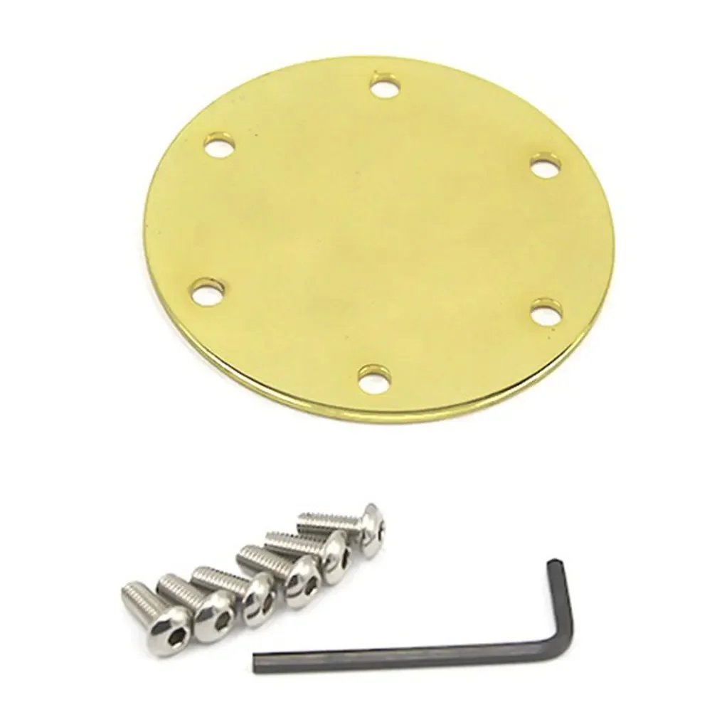 Universal Aluminum 6 Hole Steering Wheel Horn Button Delete Plate Cover Accessories For Vehicles  8.5cm X 0.5cm X 8.5cm