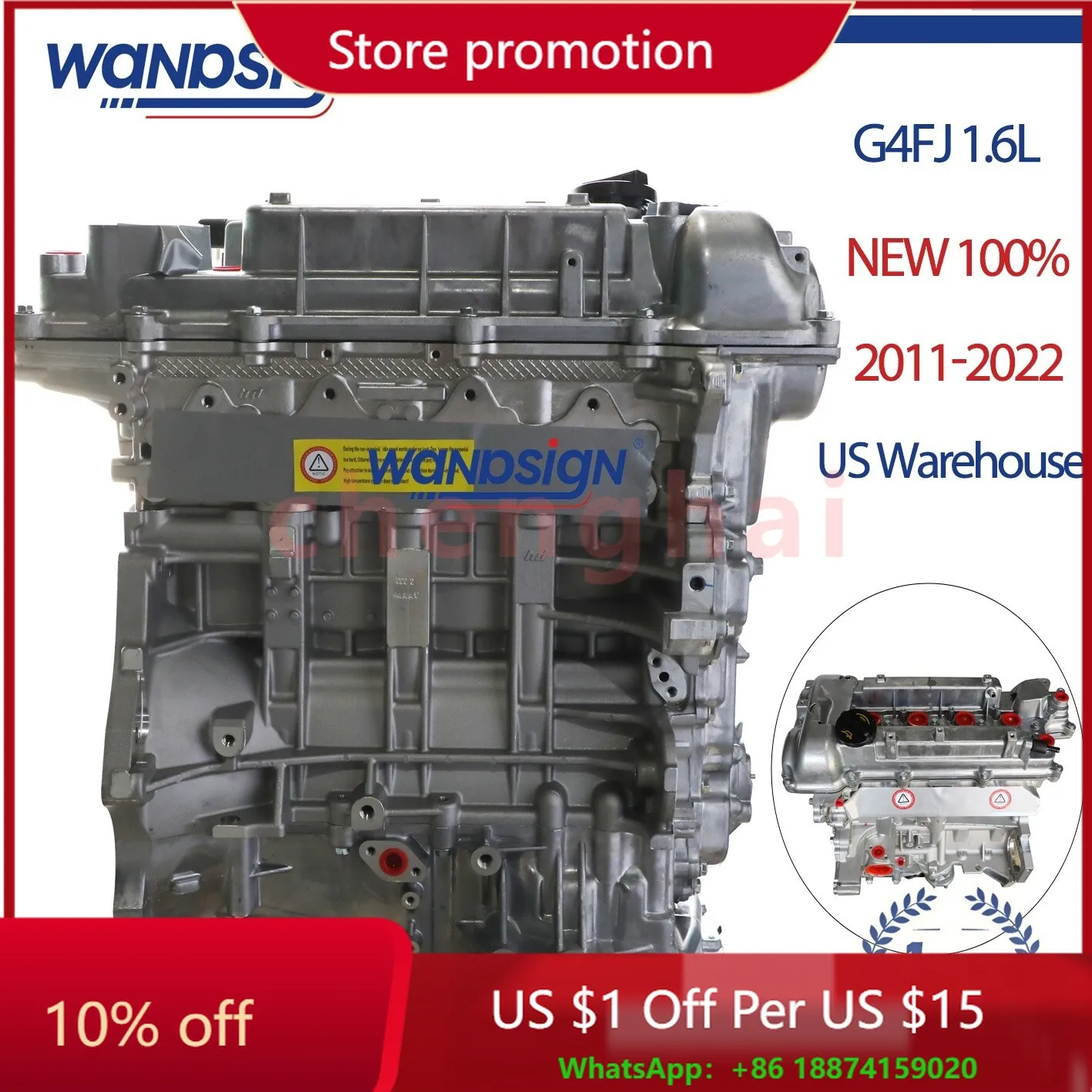 

For ForEngine Assembly For Hyundai Kona Tucson Kia Soul Forte K3 G4FJ 1.6L Turbo 11-22