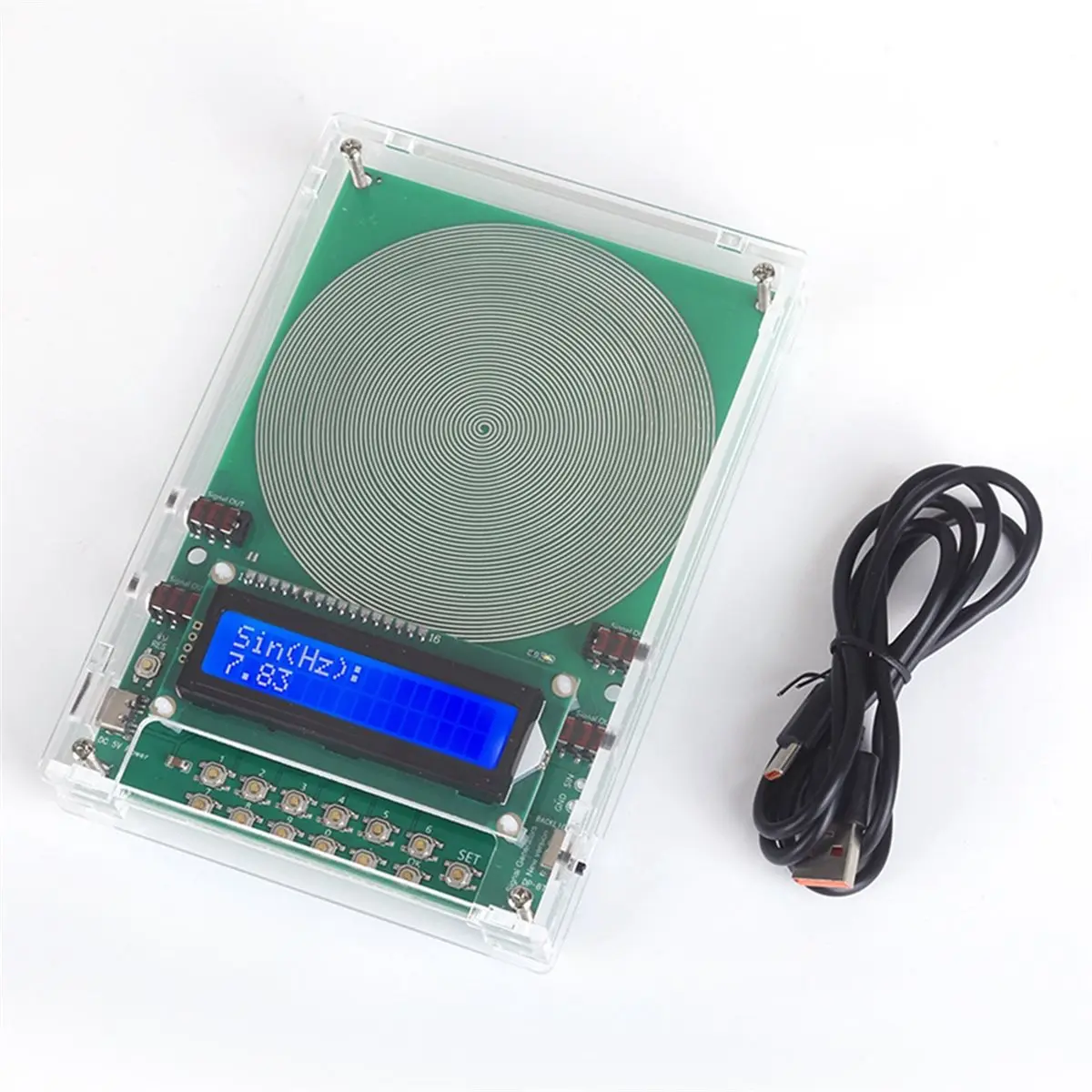 11·11COUPON 0.1Hz-99999Hz Resonance Signal Generator Pure Sine Wave with External Antenna Board Sleep Audio Amp