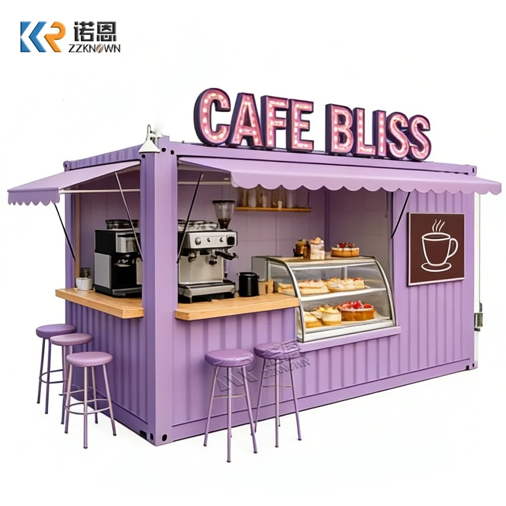 

Folding Container Coffee Shop Restaurant Shipping 20ft 40ft Container Bar With Kitchen For Sale Food
