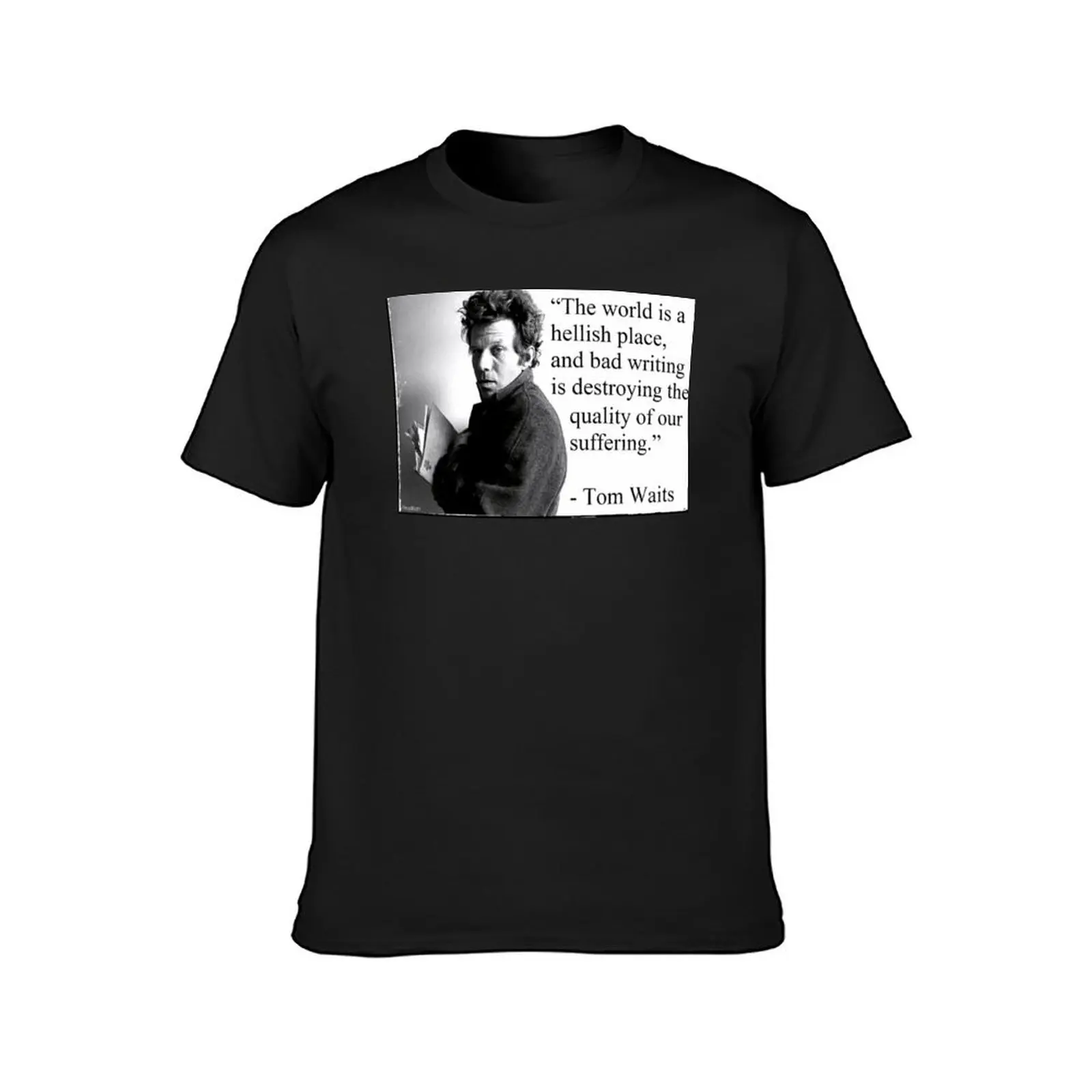 Tom Waits Poetry T-Shirt sweat vintage clothes mens t shirts casual stylish