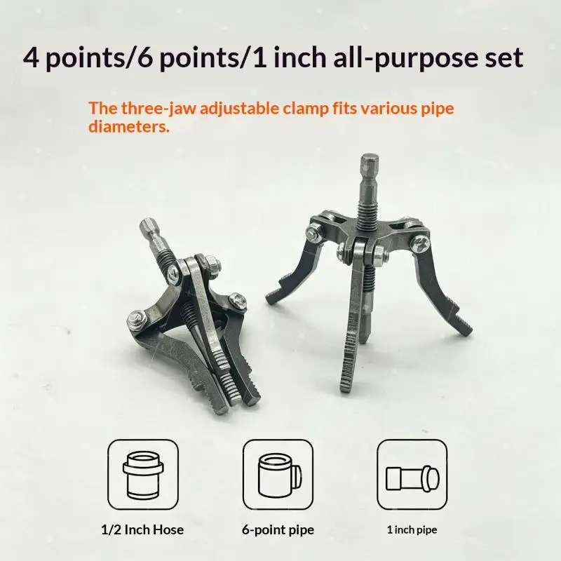 3-Jaw Broken Screw Extractor Tool for Rusted Damaged Bolts Studs Perfect for Plumbers Mechanics DIYers