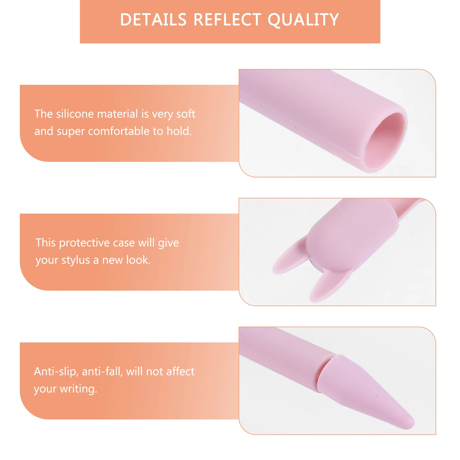 

2pcs Pencil 1 Case Non-Slip Silicone Cover Shockproof Stylus Pen Sleeve Holder For Tablet Accessories