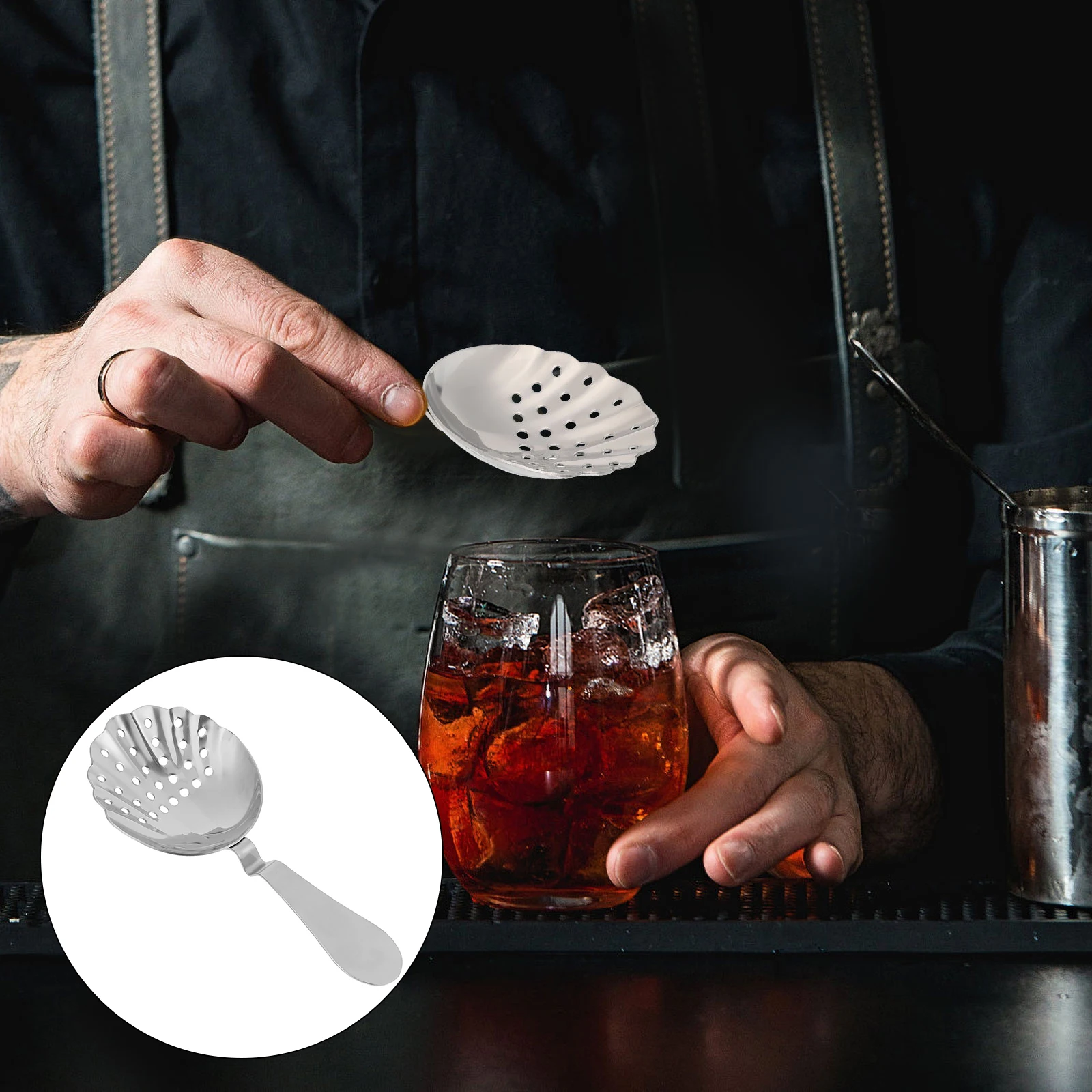 

Stainless Steel Cocktail Bartenders Barware Mixologists Cocktail Strainer Kitchen Mixologists Strainer Bar Tools
