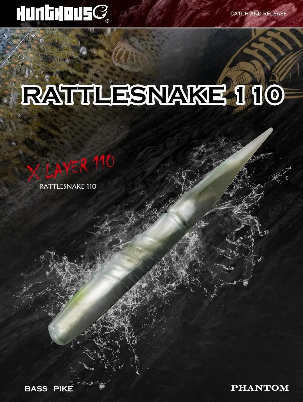 Hunthouse Xlayers Weichköder 110mm 5,3g 6 Stück 150mm 14g 4 Stück Silikonmaterial Geräuschmacher Künstlicher Angelköder für Barsch und Hecht – Detail 4