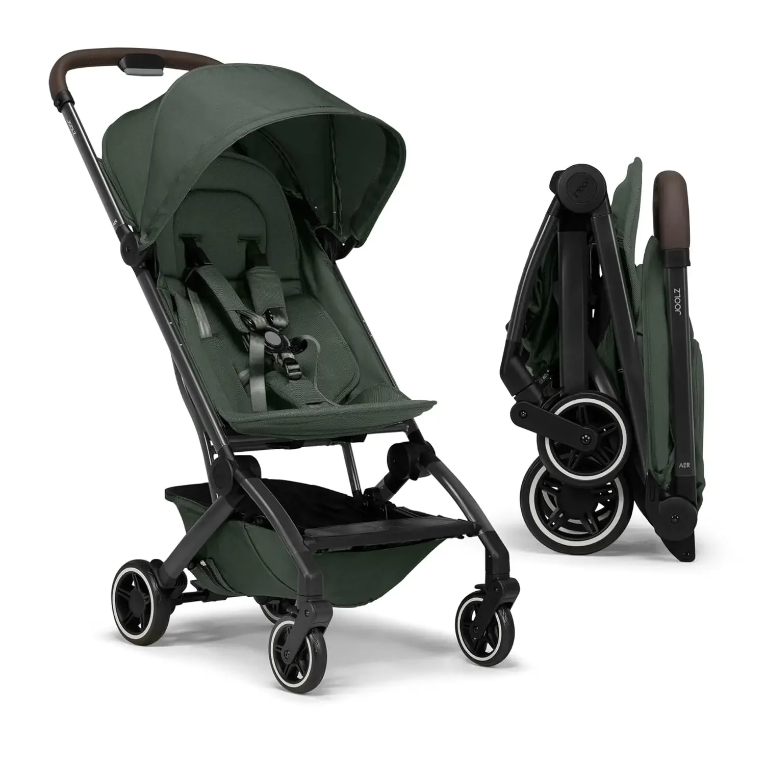 AER+ Lightweight & Compact Travel Stroller - Portable One-Hand Fold Design - Ergonomic Seat for Infant & Toddler (up to 50 lb)