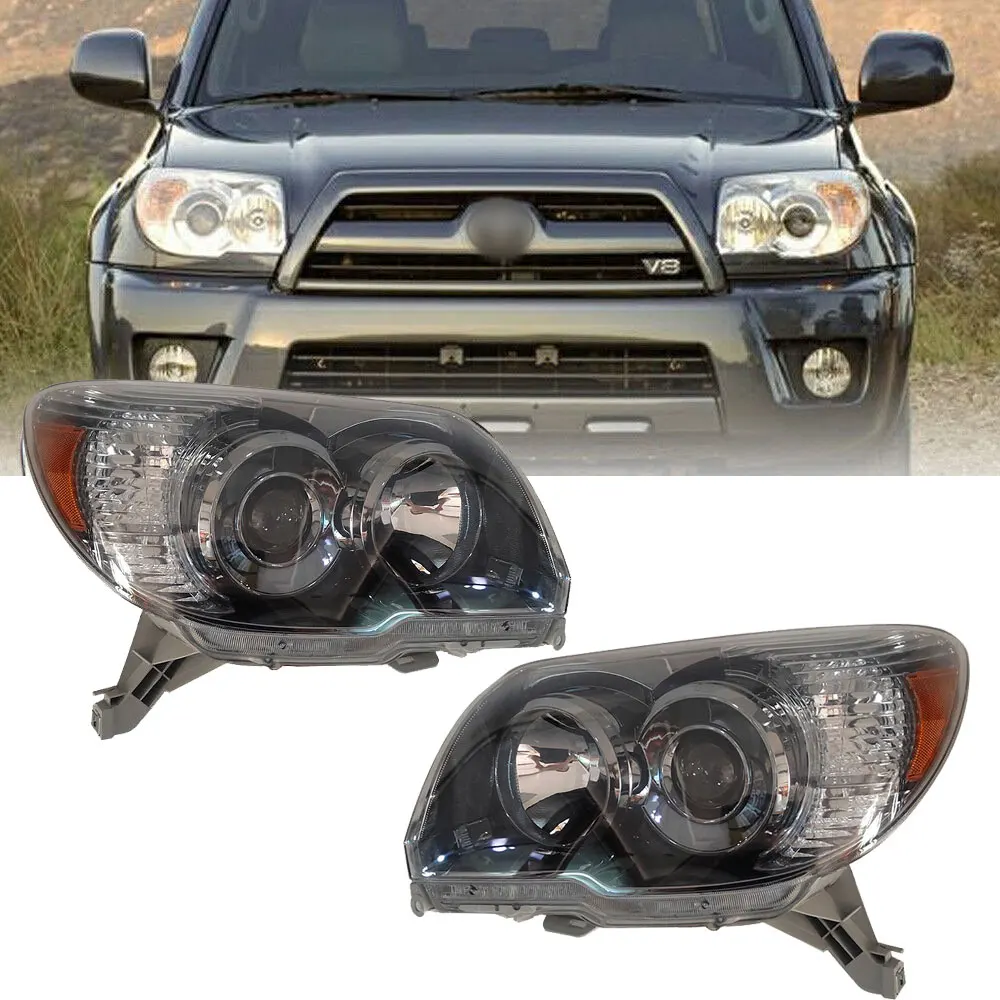 

A Pair Car Headlights for Toyota Hilux Surf 4Runner VZN215 2003 to 2008 212-11L6 Black 81560-35290