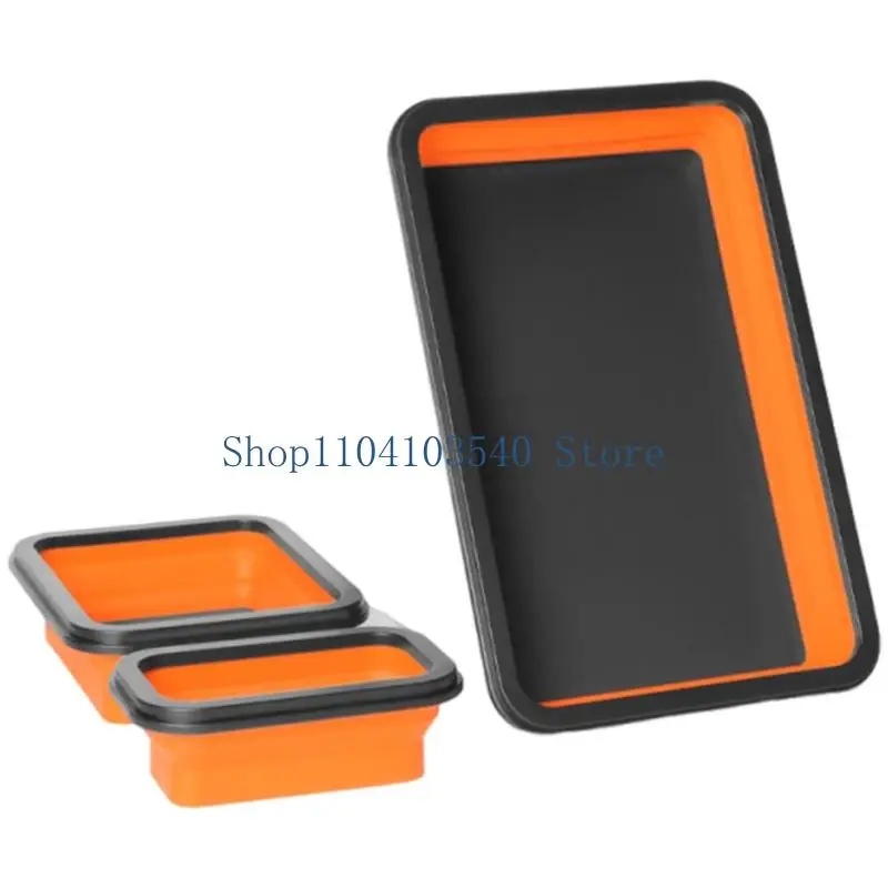 02DC High Capacity Hardware Tray Foldable Silicone Storage Organizers With Secure Hold For Technicians