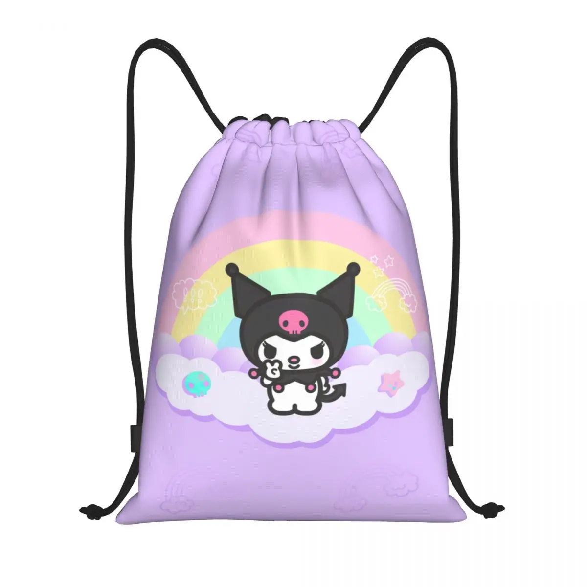 Benutzer definierte Name wasserdichte Outdoor-Strand Schwimmen Sport Kordel zug Rucksack Sanrio Hallo Kitty Veranstalter Fitness studio Aufbewahrung tasche