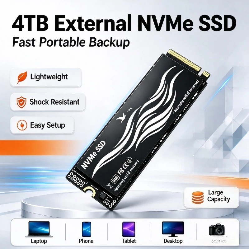 New High Speed PCIe Gen4 NVMe M 2 SSD 500GB 1TB 2TB 4TB 7300MB/s SSD Gaming Drive For PS5 Laptop PC OEM Original