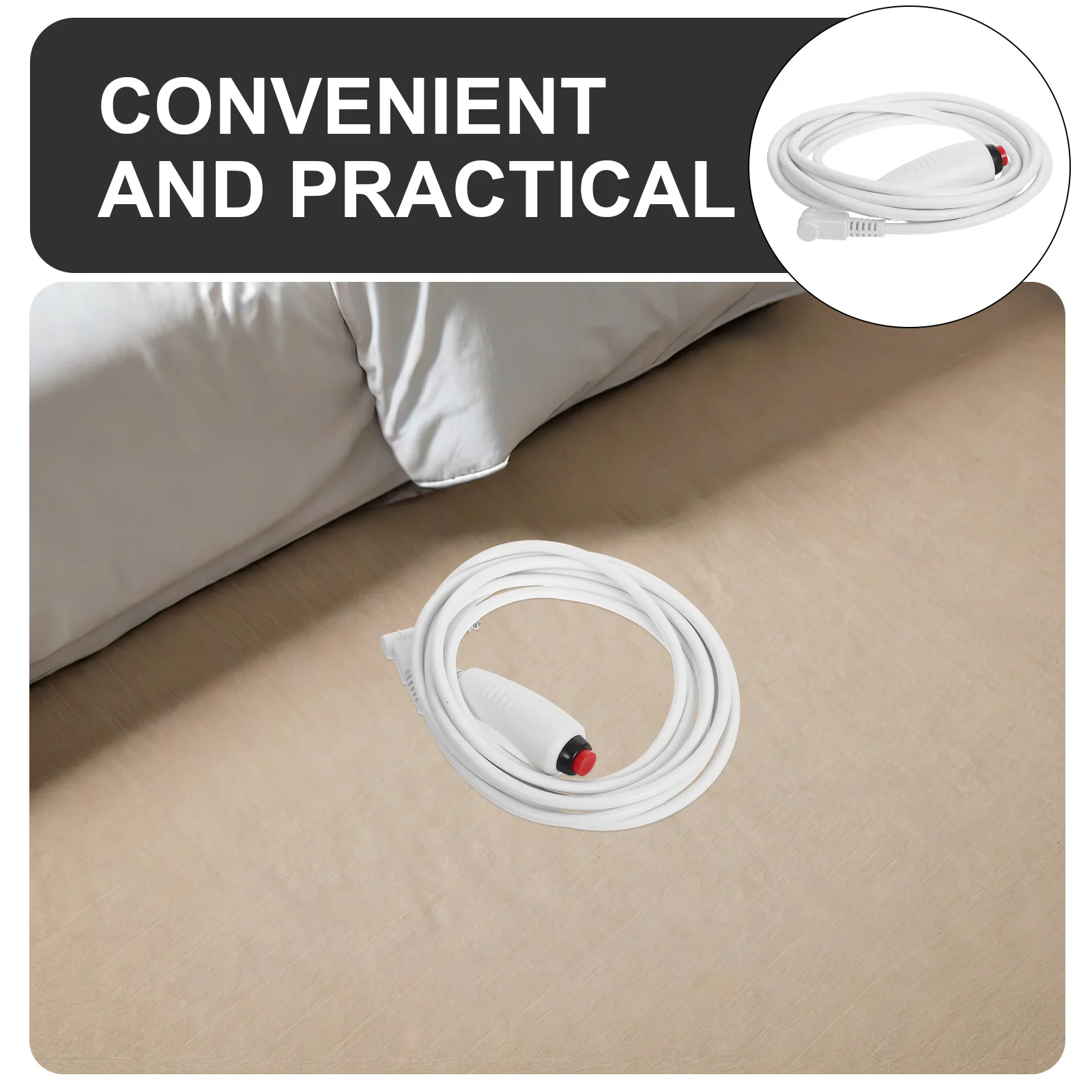 Nurse Call Cord 6.35mm Plug Switch Bed Sheet Clip Secure Installation High Sensitivity for Hospital Nurse Station Upgrade