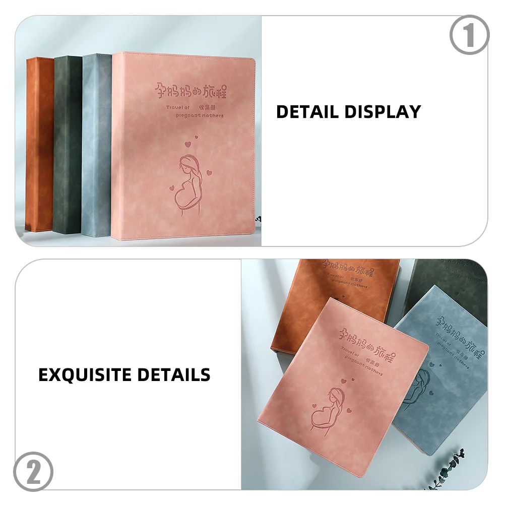 Diario de embarazo Libro de recuerdos de maternidad Recuerdo de tapa dura para la planificación de llegada del bebé Regalo único para las mamás esperando Vintage