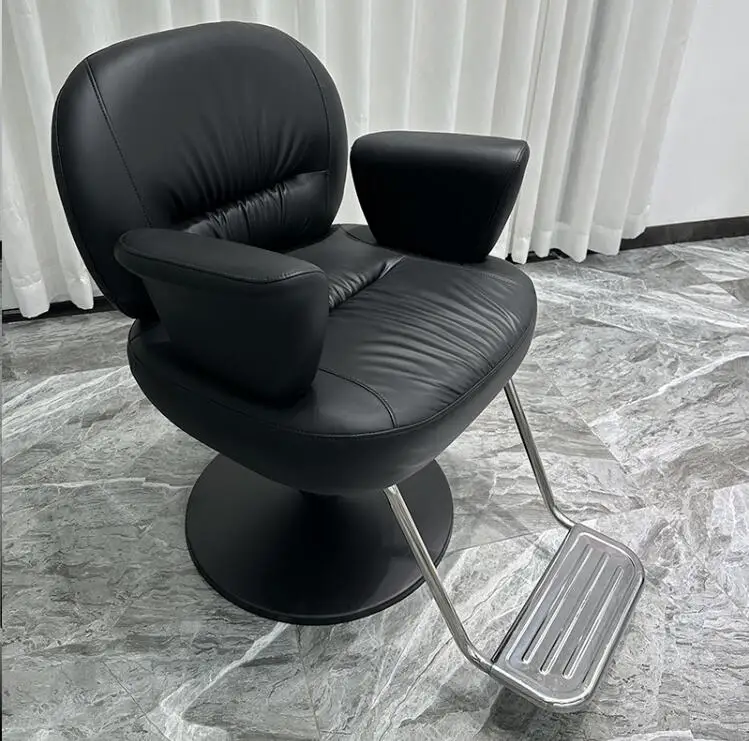 High-end hair salon special clipping chair can rotate and lift simple barbershop stool