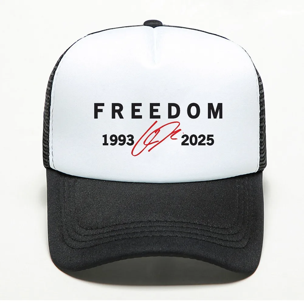 Freedom Red Signature Charlie Kirk Baseball Cap Summer Adjustable unisex mesh breathable Snapback Hats Gorras