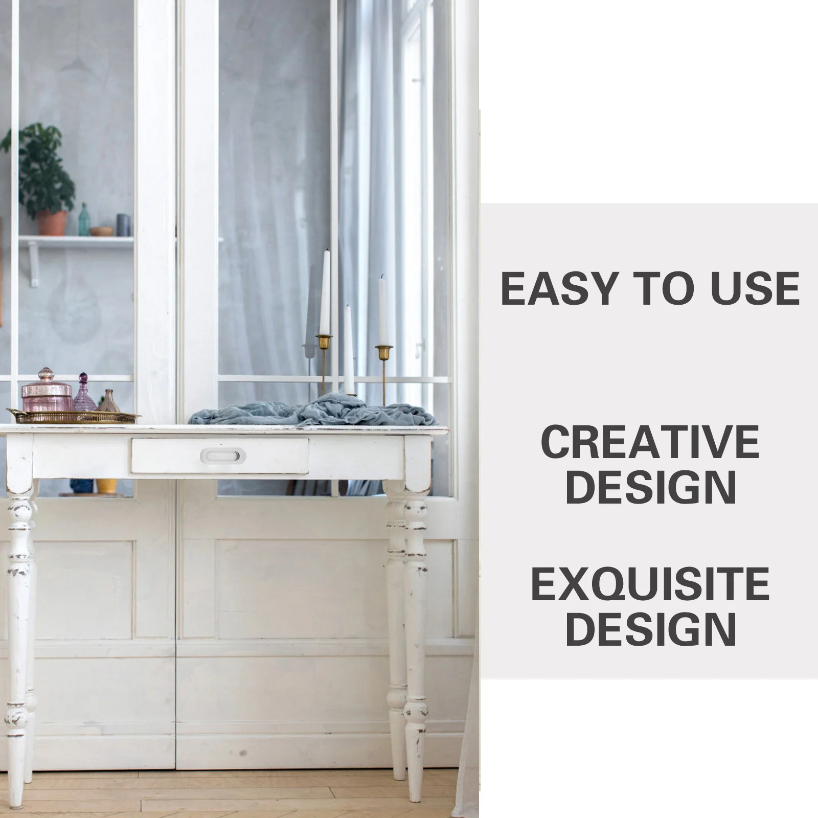 

4pcs Stainless Steel Drawer Handles 80Mm Hidden Recessed Pulls For Cabinet Wardrobe Cupboard Furniture Flush Mount Durable