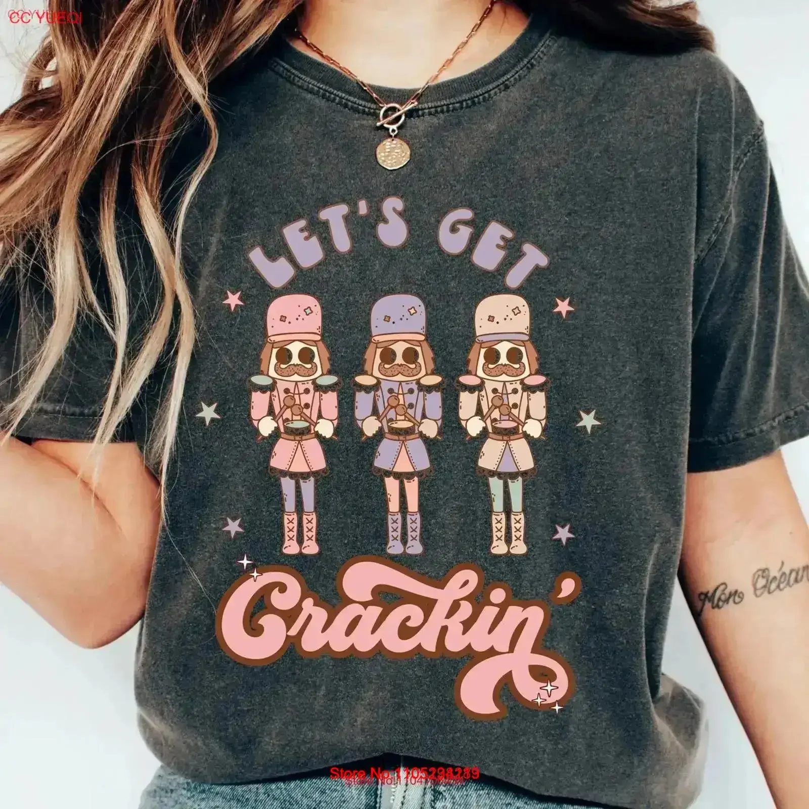 Let's Get Crackin Christmas T Shirt The Nutcracker Ballet SweaT Family Vacation vintage Washed Comfortable streetwear vintage