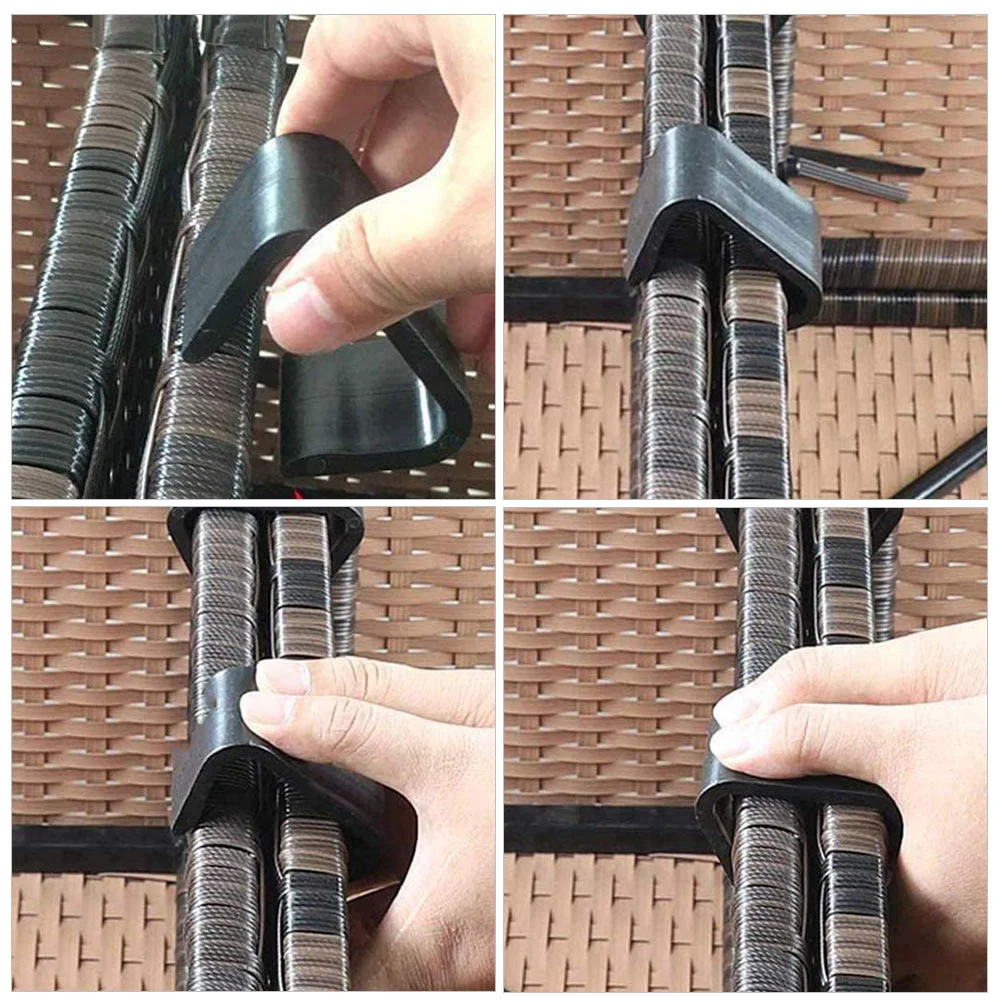 10 pçs clipe de móveis de sofá clipes duráveis conexão de alinhamento de vime braçadeiras resistentes fixador de plástico resistente ao calor