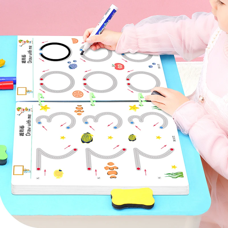 Practice Copybook Control Training Book Magical Tracing Workbook Reusable Magic Children Montessori Drawing Education Stationery