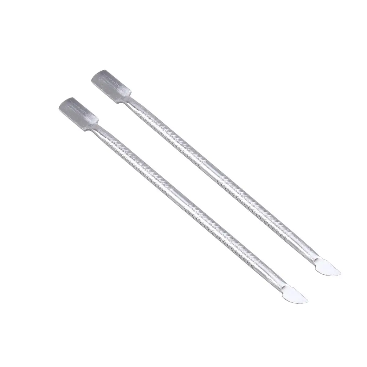 

2Pcs Nail Cuticle Pusher Spoon Dead Skin Remover Cleaner Stainless Steel Manicure Tool Professional Personal Use
