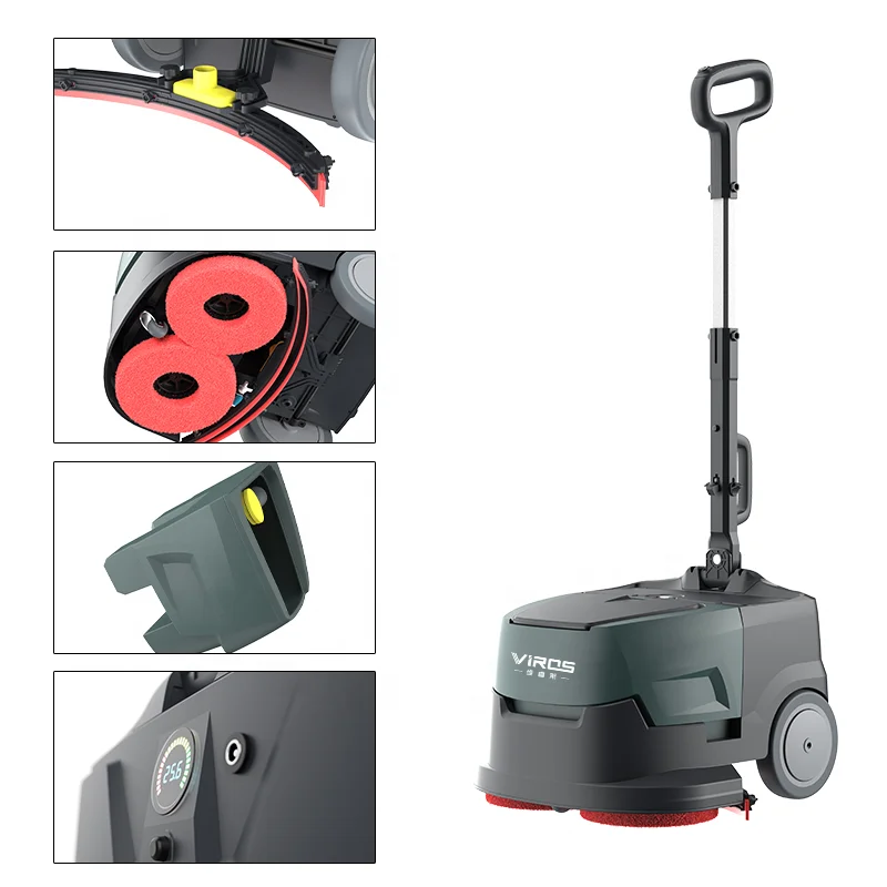 Máquina automática de fregado de suelos, herramientas y accesorios eléctricos de limpieza de suelos para el hogar con batería de litio recargable