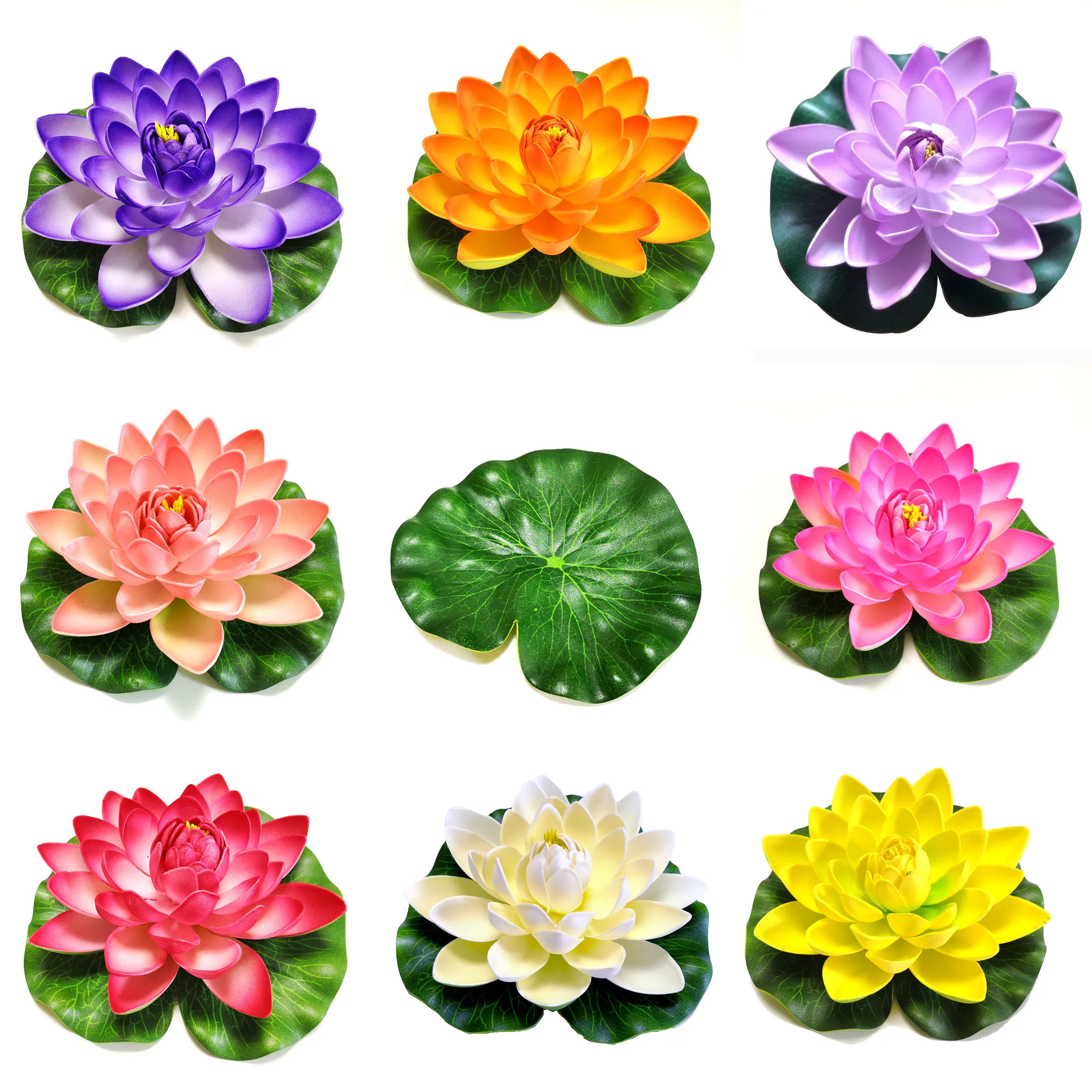 17cm Lotus Künstliche Blume Schwimm Gefälschte Lotus Anlage Lebensechte Wasser Lilie Micro Landschaft für Teich Garten Decor