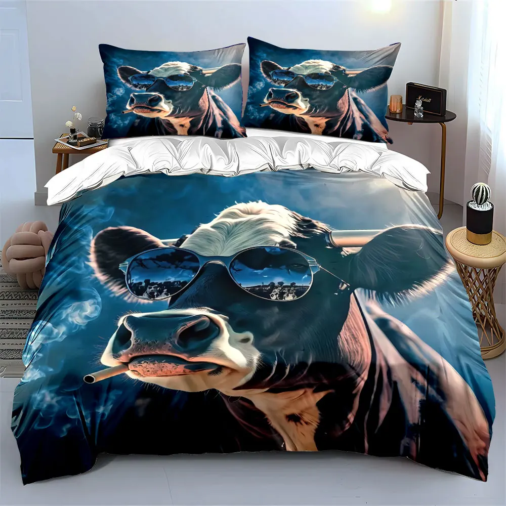 

Cool Animal Decor Set Soft Comfortable Duvet Cover Bedding Set Included 1*Duvet Cover & 2*Pillowcases, gift