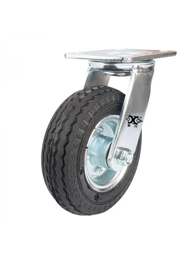 

1 Pc 6-inch Galvanized Inflatable Rubber Universal Wheel Air Wear-resistant Hotel Entrance Car Luggage Cart Caster