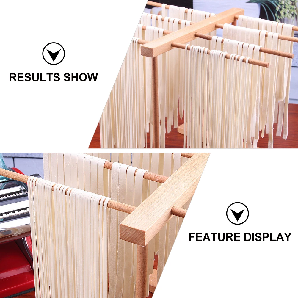 

BeechWood Pasta Drying Rack Detachable Foldable Food Dryer St for Spaghetti Fettuccine Vermicelli Kitchen Supplies